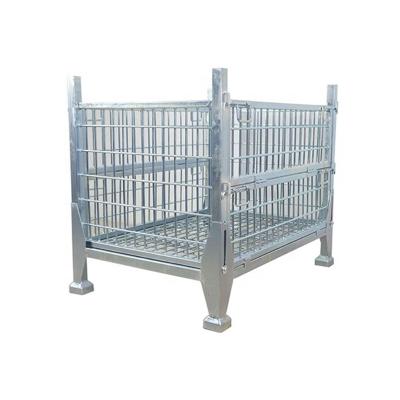 China Hot Dipped Galvanized Logistics Stacking And Folding Storage Cage for sale