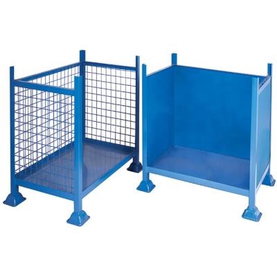 China Heavy Duty Logistic Industrial Storage Folding Stackable Steel Box Pallet for sale