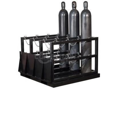 China Hot Dip Forklift Calor Gas Cylinder Storage Stackable Galvanized Compressed Cages For Sale for sale