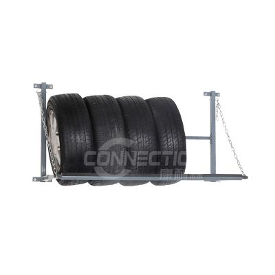 China Store tyes china factory adjustable folding wall mounted tire garge rack for sale