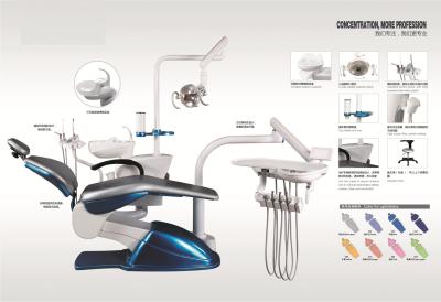 China Equipo dental del dentista de la unidad de la silla con la escupidera de cristal nanovoltio - D358 de Turnable en venta