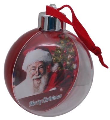 China Christamas Home Decor Around Photo Ornament Christmas Ball Plastic Christmas Home Decoration for sale