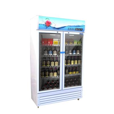 China Dual-temperature refrigeration equipment commercial beverage beer display fridge freezer cooler for sale