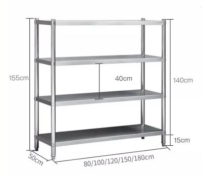 China Suitable for hotel restaurant commercial outdoor storage rack kitchen stainless steel shelf for sale