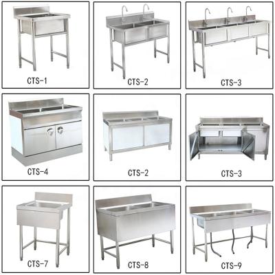 China Without Faucet Modern Chinese Restaurant Stainless Steel Free Standing Sink For Sale for sale