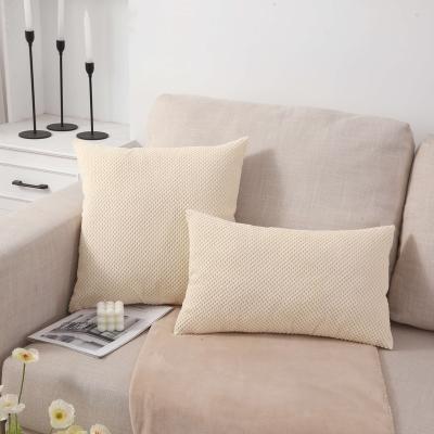 China Handmade Modern Nordic Style Velvet Soft Cushion Cover Corn Velvet Style Cushion Home Decorative Cover for sale