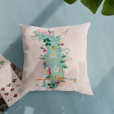 China Nondisposable Outdoor Boho Printed Waterproof Printed Cushion Cover Pillow Case for sale