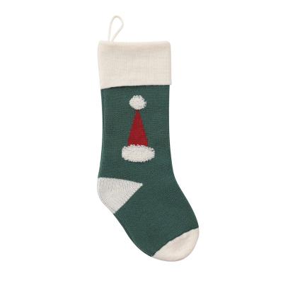 China Nondisposable Christmas Stocking Decorative Christmas Kids Knit Stocking Christmas Stockings For Embroidery for sale