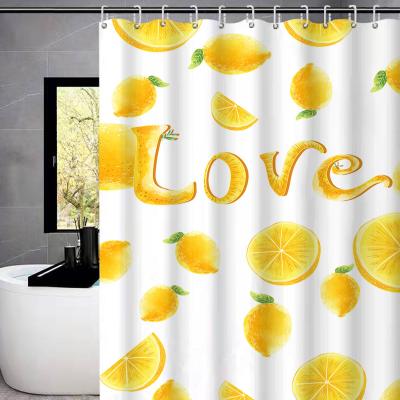 China Beautiful Morden Fruit Style Shower Curtain Luxury Printed Decorative Waterproof Printed Shower Curtain Home Bathroom for sale