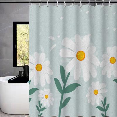 China Luxury Morden 2022 Factory Hot Sale Shower Curtain Abstract Flower Printed Style Waterproof Shower Curtain for sale