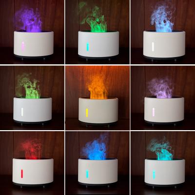 China 3D Humidifier Diffuser Fire Aromatherapy Scent Diffuser Bluetooth Music Humidifier Ultrasonic Flame Air Humidifier for sale