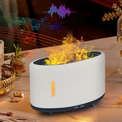 China Cool Mist Humidifier 3D Fire Aromatherapy Fragrance Diffuser Bluetooth Music Humidifier Ultrasonic Flame Humidifier for sale