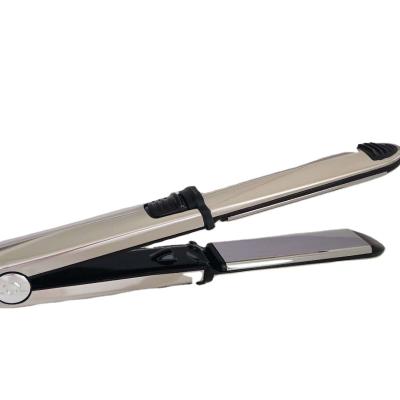 China Titanium hair straightener homeuse straightener car hair flat iron 2 in 1 hair curler straightener for sale