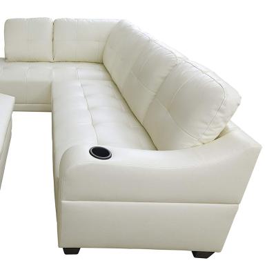 China Fraser New Design Function Leather Room Furniture Foldable Sectional Leaving Sofa for sale