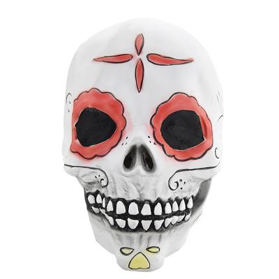 China High Quality Eco-friendly Halloween Crawling Mask Cosplay Full Head Skeleton Helmet Props Halloween Horror Skeleton Face Mask for sale