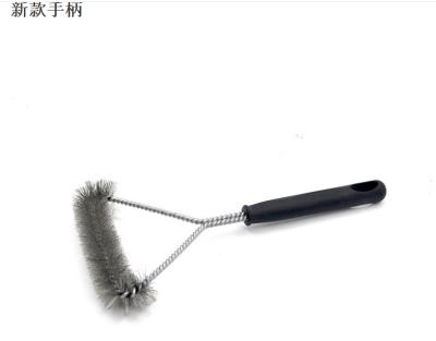 China PP Professional 11 Inch Stainless Steel Loop Cleaning Brush BBQ Grill Brush BBQ Wire Brush for sale