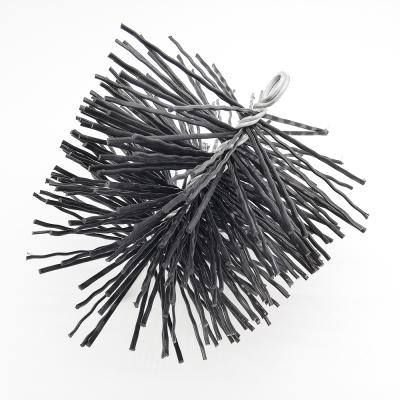 China Durable Stainless Steel Wire Black Nylon Chimney Sweep Brush Durable Cleaning Brush For Chimney for sale