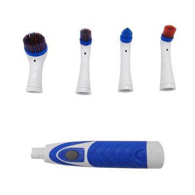 China Sustainable Household Electric Bathroom Cleaning Brush Broom Scrubber Tool Kitchen Nylon Rotating Clean Brush Cepillo De Limpieza for sale