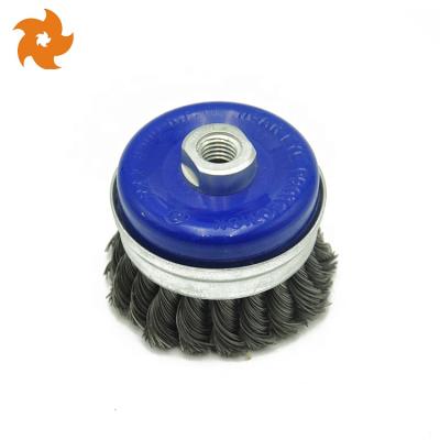 China Twisted Function Steel Wire Knot Tampico Cleaning Stronger Durable Weld Aluminum Polishing Cup Polishing CNC Deburring Machine Brush for sale