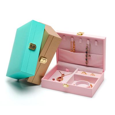 China New Custom Customizable Velvet Leather Cardboard Jewelry And Watch Packaging Box With Strong Hardware for sale