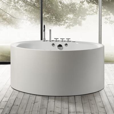 China Customized Optional Freestanding Acrylic Bathtubs Seamless Joint Design Spa Whirlpool Acrylic Round Massage Bathtubs for sale