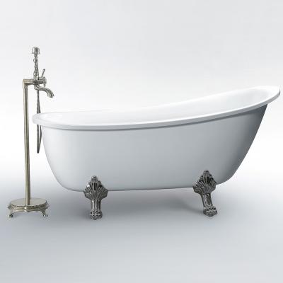 China Classical Chaise Freestanding Acrylic Bathtubs  Seamless Joint Acrylic White Bathtubs for sale