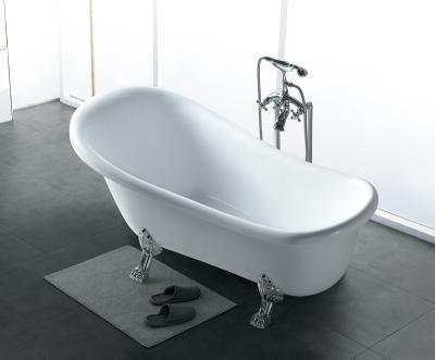 China Best Selling Classical Chaise Freestanding Acrylic Bathtubs  Seamless Joint Acrylic Bathtubs for sale