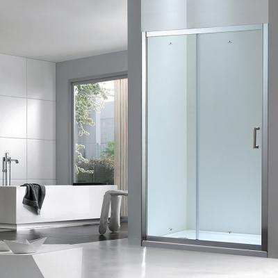 China One fixed one sliding door straight shape aluminum shower enclosure screen for sale