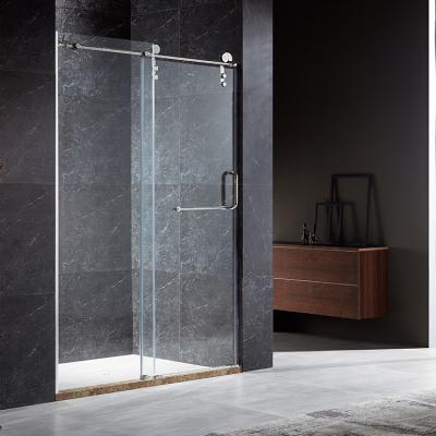 Κίνα Pattern Frame Tempered Glass Shower Enclosure Stainless Steel Shower Door προς πώληση