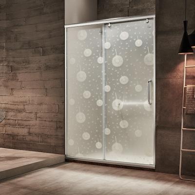 China Customized 8mm tempered glass Polished Sliding Glass Shower Enclosure Screen Te koop