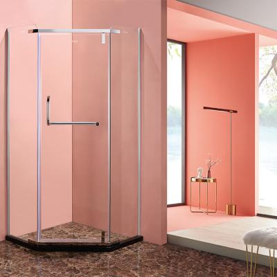 China New Design cheap price cabin tempered glass Diamond Shape Shower Cubicle pivot Shower Enclosure en venta