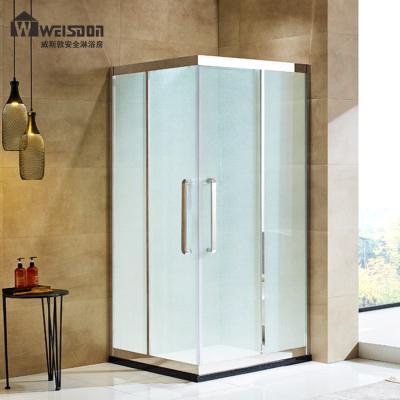 China Modern Design Square Shower Room Simple Sliding Square Shower Enclosure en venta