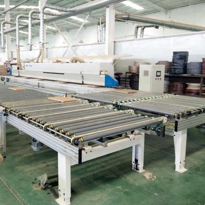 China Factory High Efficient Convey Through Feeder And Loader Conveyor Automatic Edge Banding Machine Production Line for sale