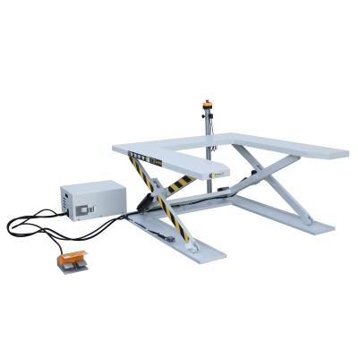 China C 1000kgs/U type factory stationary hydraulic scissor lifter plant table for sale