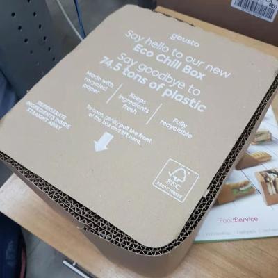 China Biodegradable Cardboard Insulated Cold Chain Boxes For Frozen Meat / Food for sale