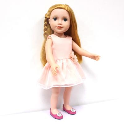 China 18 Inch Vinyl Glow Cartoon Hot American Beauty Girl Toy Doll Eyes American Girls Factory for sale