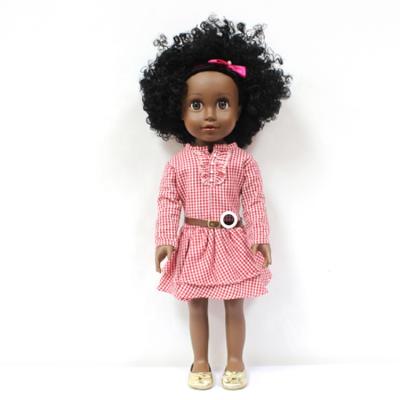 China Gifts Shenzhen Supplier Black Africa Small Plastic Doll With Curly Hair For Girls for sale