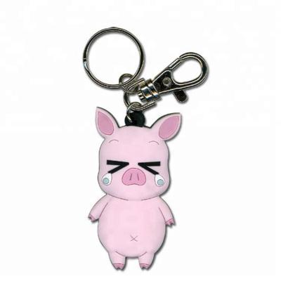 China DIY Soft Toy 3D PVC Rubber Key Chain , Promotional Plastic Key Chain for sale