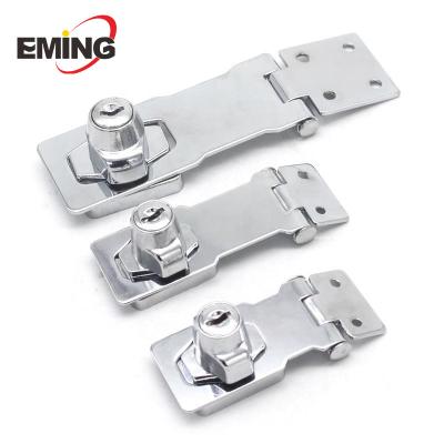 China Furniture Hardware Transitional Lock Fixed Clip Safety Latch Drawer Lock With Plate for sale