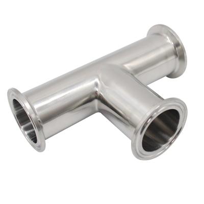 China SS316L Contemporary Sanitary Standard Flange Tee Flange Tee Elbow Tee Elbow for sale