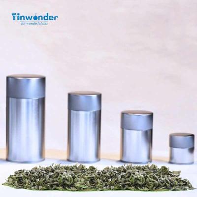 China Beverage Food safe air tight tea tins with double lids tea tin cans for loose tea leaves 50g 100g 150g for sale