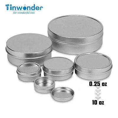 China Gift & Craft wholesale candle tins flat shallow candle tins wholesale 0.25oz 0.5oz 1oz 2oz 3oz 4oz 8oz 10oz slip flip screw window lid for sale