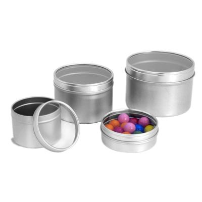 China Gift & Craft wholesale candle tins deep metal tins with window lid 2oz 4oz 6oz 8oz 12oz 16oz slip flip snap screw window lid for sale