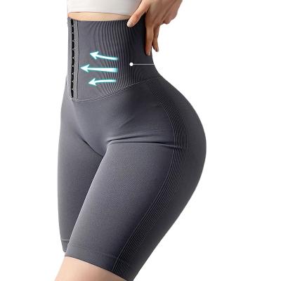 China Breathable High Waist Control Tummy Control Women Squatproof Seamless Stretchy Corset Women Yoga Shorts Running Gym Shorts Women for sale