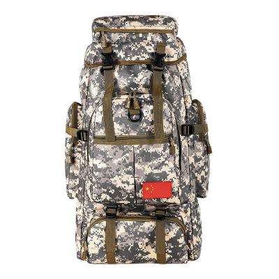 China Large Capacity 70L Military Tactical Backpack Travel Mountaineering Shoulders Fitness Training Rucksack Waterproof Outdoor Army Camouflage for sale