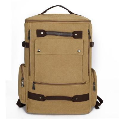 China Wholesale Waterproof Canvas Shoulders Increasing Backpack For Men And Women Leisure Sports Outdoor Travel Increasing Waterproof Bag for sale