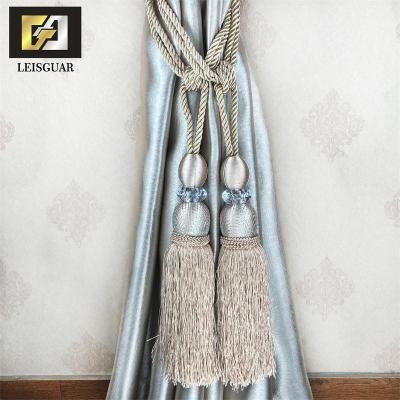 China 2019 Hot Casual Crystal Tassel Back Curtain Tieback Hanging Ball Decorative Tie On Sale for sale