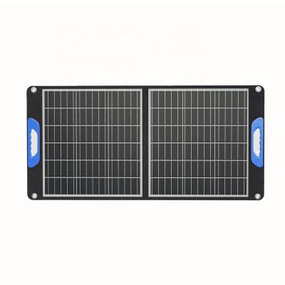 China Oxford ABS ETFE Mono Portable 60W Solar Panels Outdoor Folding Camping 60 Watt Collapsible Solar Power Generator for sale