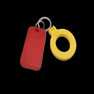 China Silk printing waterproof / waterproof free sample laser engrave blue white red yellow or custom rfid keyfob for sale