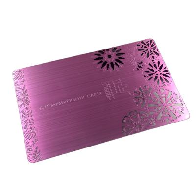 China Waterproof/Waterproof Personalized 85*54mm Custom Laser Engraving DIY ODM Premium Stainless Steel Business Metal Card For Custom Model for sale